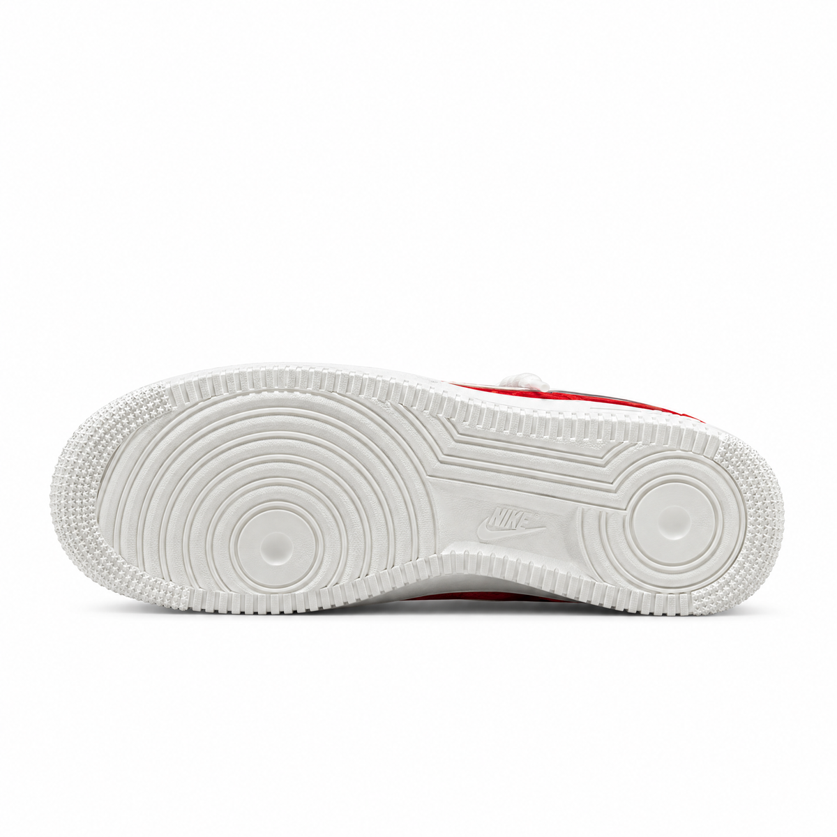 Air Force 1 personalizadas en terciopelo rojo