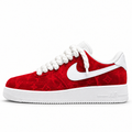 Air Force 1 personalizadas en terciopelo rojo