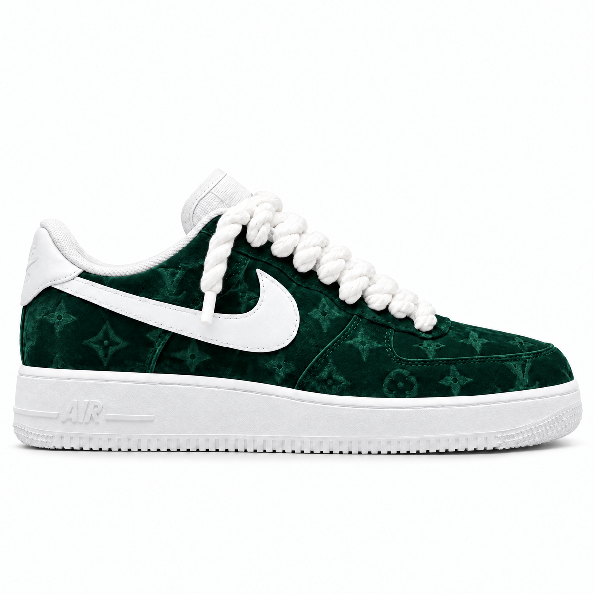 Air Force 1 personalizadas en terciopelo verde