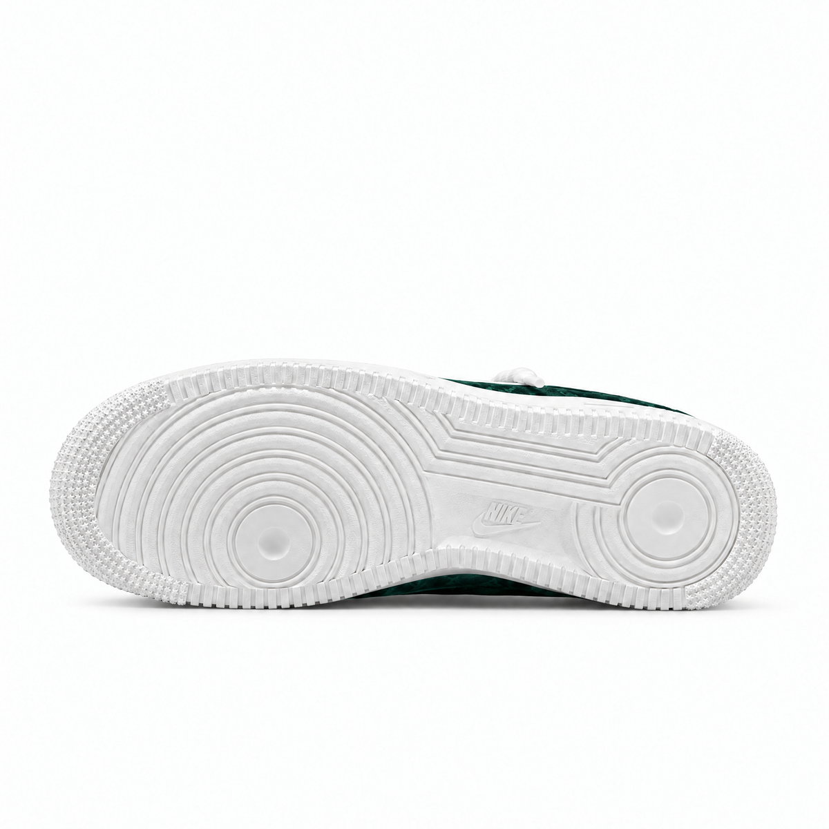 Air Force 1 personalizadas en terciopelo verde