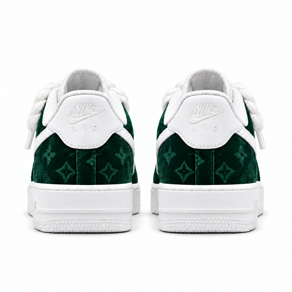 Air Force 1 personalizadas en terciopelo verde