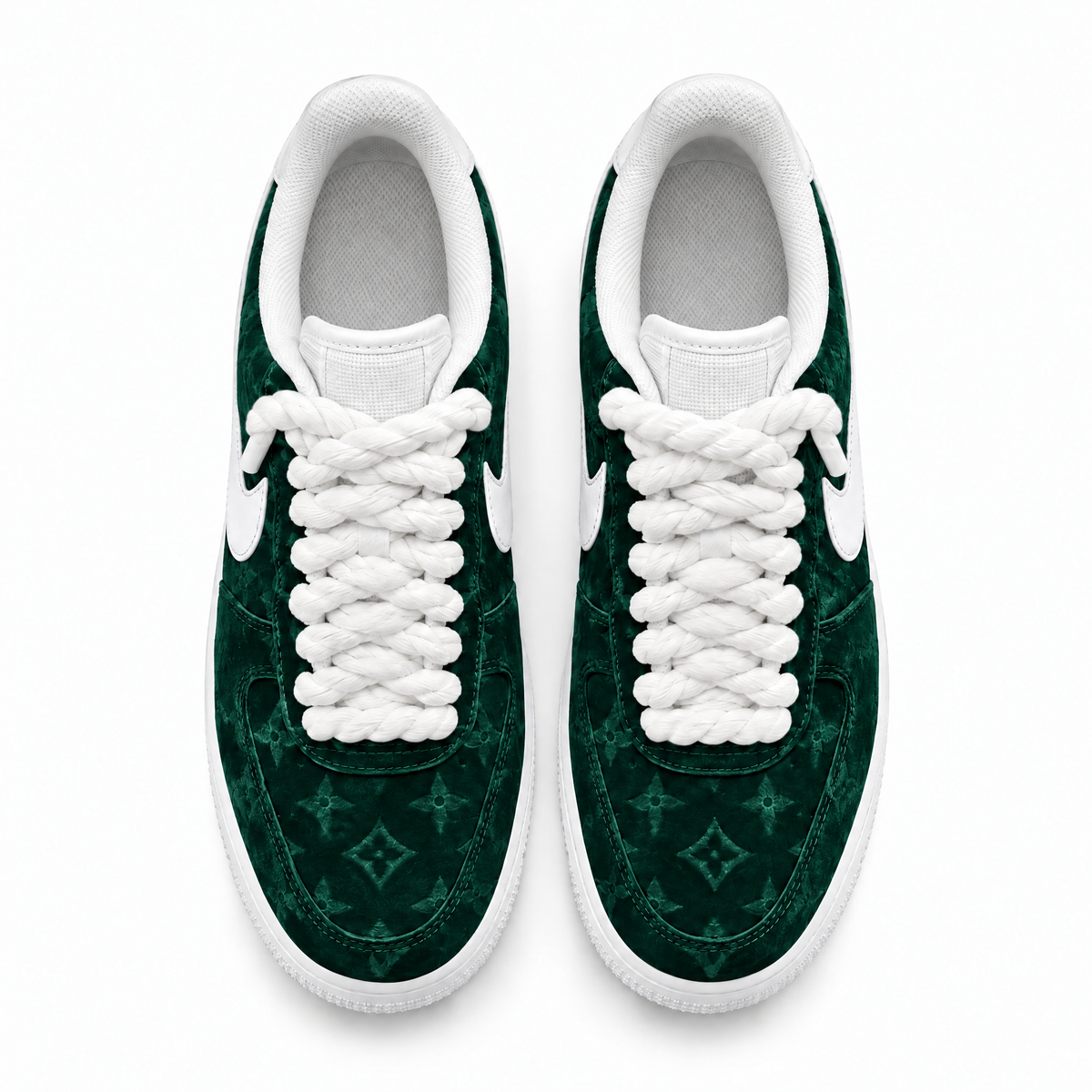 Air Force 1 personalizadas en terciopelo verde